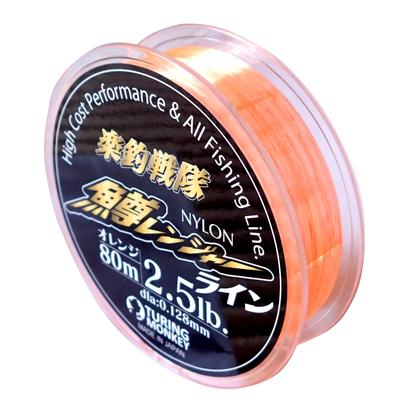 Turing Monkey Tsurimon Rakutsuri Sentai Trout Ranger Леска Нейлон 80м 2.5lb Оранжевый