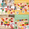 Education Puzzle Early Wooden Play Food Toys Children Fruit Skewer Gift Fun
