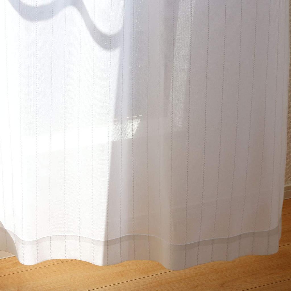 Зеркальное кружево непрозрачное при УФ-излучении комплект из 100 см шириной x 108 см штор, ночь, защита, два, длинные, KOM581-11/Полосатый