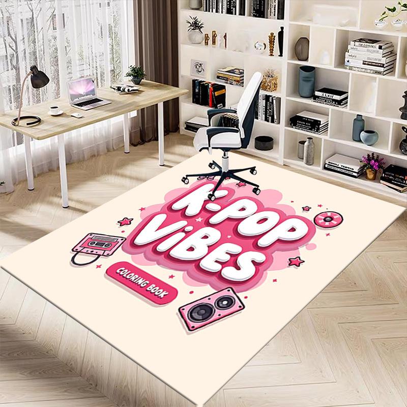 1PC K pop, Vibes Extra Large Non Slip Floor carpet, Office, family, bedroom, Studio Large Area Rug Indoor Rugs