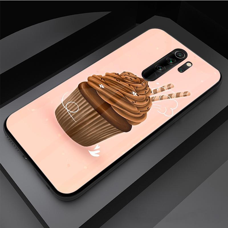 Чехол для телефона из закаленного стекла Cake для Redmi Note 5 6 7 8 Pro Note8T Note9S Redmi8 9 Cover Shell