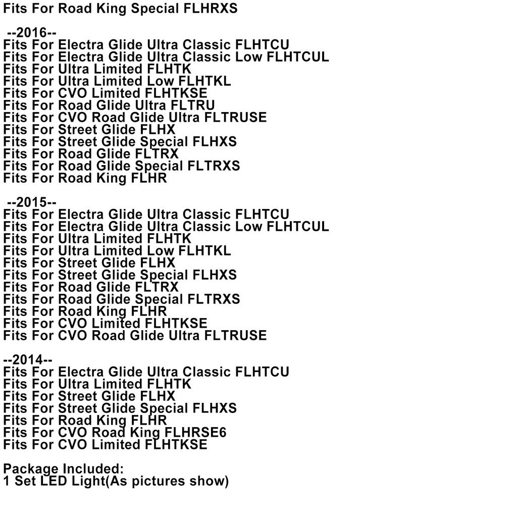 LED Saddlebag Saddle Bags Run Brake Turn Lamp Lights For Touring 2014-2021 Smoke