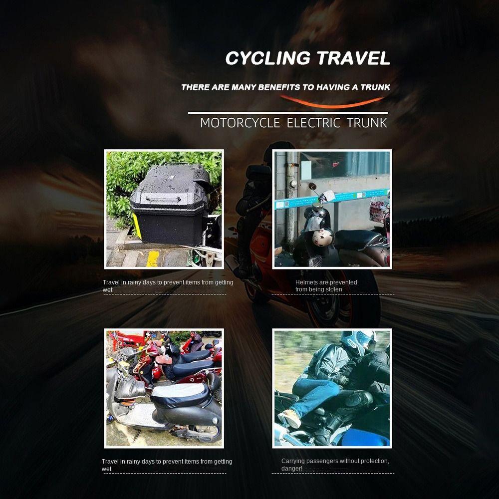 36L Motorcycle Trunk Waterproof Bike Accessories Spacious Motorcycle Accessories  Motorcycle Use