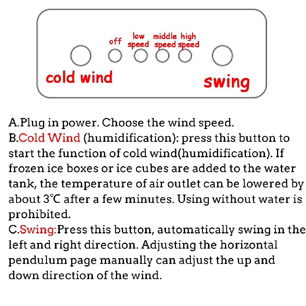 Portable Air Conditioner Conditioning Fan Humidifier Cooler Cooling 70W Air Conditioner Timed Cooling Fan 220V Humidifier+Gift