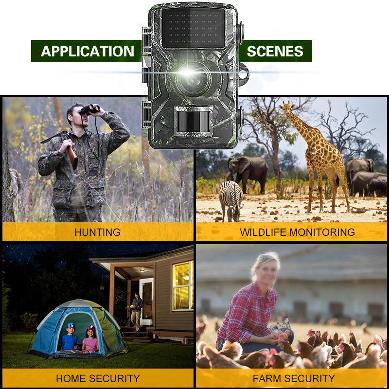 16mp 1080p охотничья камера дикая природа охота разведка тропа камера активируемая движением камера безопасности IP66 водонепроницаемая ночное видение