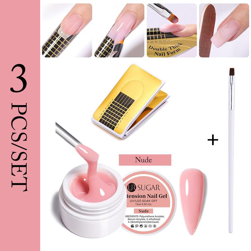 Держатель для бумаги для наращивания в коробке, набор инструментов для наращивания ногтей Crystal, быстрый УФ-клей для наращивания ногтей