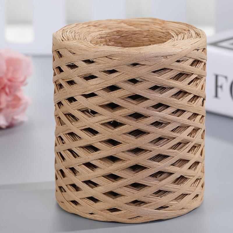 1шт DIY ручной вязки соломенная бумага пляжная сумка из натуральной рафии вязание крючком соломенная пряжа