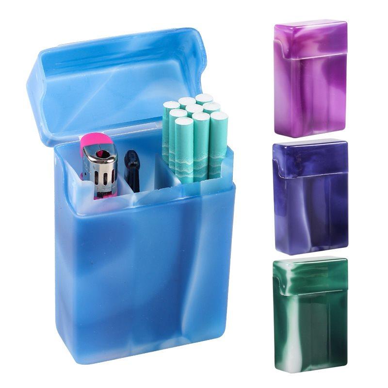 1PC Plastic Creative Box Portable Multi-function Cigarette Storage Box Lighter Box Men's Plastic Clamshell Cigarette Box