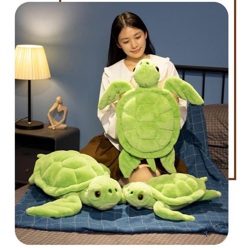 Sea Turtle Green Plush Toy Stuffed Animal Doll Cute Decoration Gifts Children
