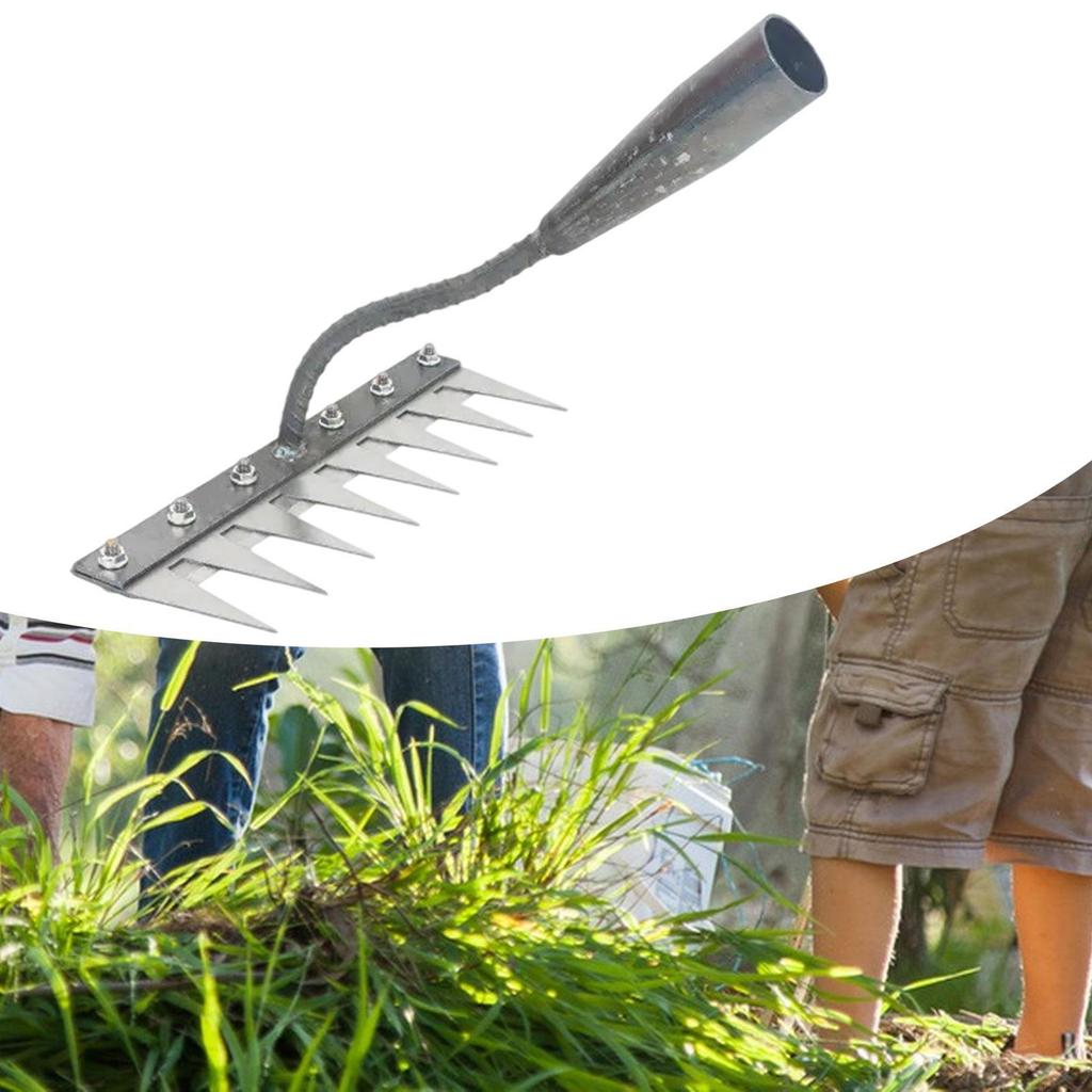 Садовые грабли Простые в использовании Сталь Эффективные Сверхпрочные для ландшафтных дизайнеров Двора На открытом воздухе Домовладельцев Садоводство