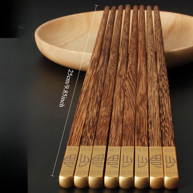 Набор бытовых палочек для еды из розового дерева, палочки для еды из массива дерева, деревянные палочки для еды, японская деревянная посуда, красные
