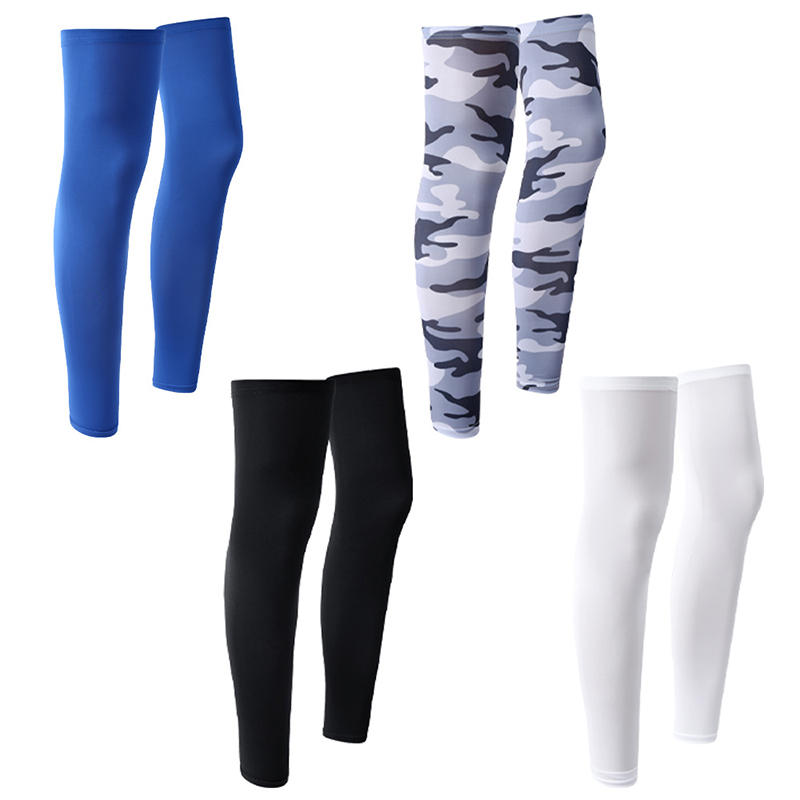 Летние анти-УФ рукава для ног с защитой от солнца, велосипедные гетры, противоскользящие спортивные защитные рукава, дышащие