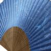 painted made in with carved karaki pearlescent dragonfly navy High-quality fan, Japan, wood, scented, background, design, blue.