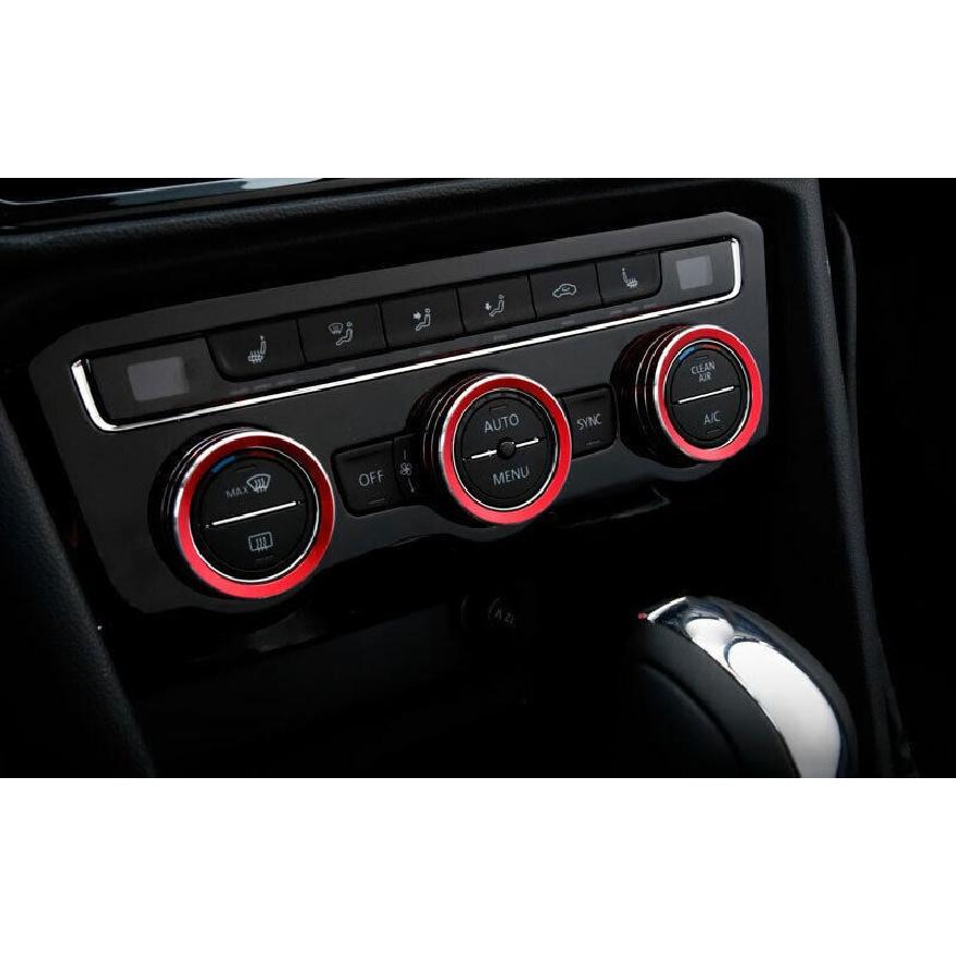 For Volkswagen Jetta Mk7 2019-2022 Red Aluminum Central Console AC Switch Trim