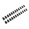 24PCS Black Short Almond Fake Nails Ballerina Press on Nails for Professional Nail Art Salon Supply