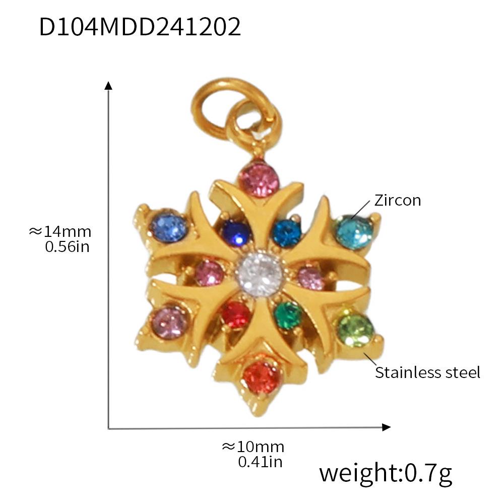 Подвеска Oumeka Christmas Titanium Zircon - Праздничный DIY ювелирный аксессуар