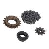 Metal Steel 410 16 Tooth Freewheel 38 Link Chain 9 Tooth Sprocket Set for Bike Bicycle