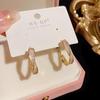 2024 Trend: Luxury Zircon Twisted Hoop Earrings for Women – Elegant Ear Cuffs & Simple Hoops