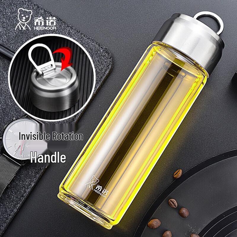 Heenoor Portable High Borosilicate Glass Tea Infuser Bottle