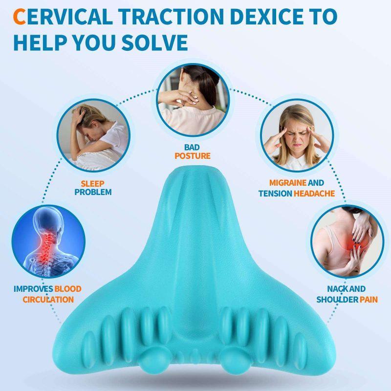 Массаж шеи, коррекция тракции плеч и плеч, гравитационный точечный массаж, облегчение боли в шейном отделе позвоночника, массажная подушка для шейного отдела позвоночника