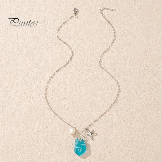 Ожерелье с подвеской, регулируемое, износостойкое, декоративное с подвеской, антикоррозийное украшение на шею, устойчивое к выцветанию, пляжное ожерелье из проволочной обмотки для женщин