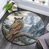 owl Round Area Rug,Carpet Rug for Living Room Bedroom Sofa Playroom Decor,Non-slip Floor Mat