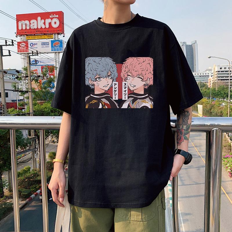 Японский аниме Tokyo Revengers Unisex/Unisex Футболка Kawaii Sano Unisexjirou Chifuyu Matsuno Футболки Haitani / Twin Brothers Unisex O-neck Short Sleeve