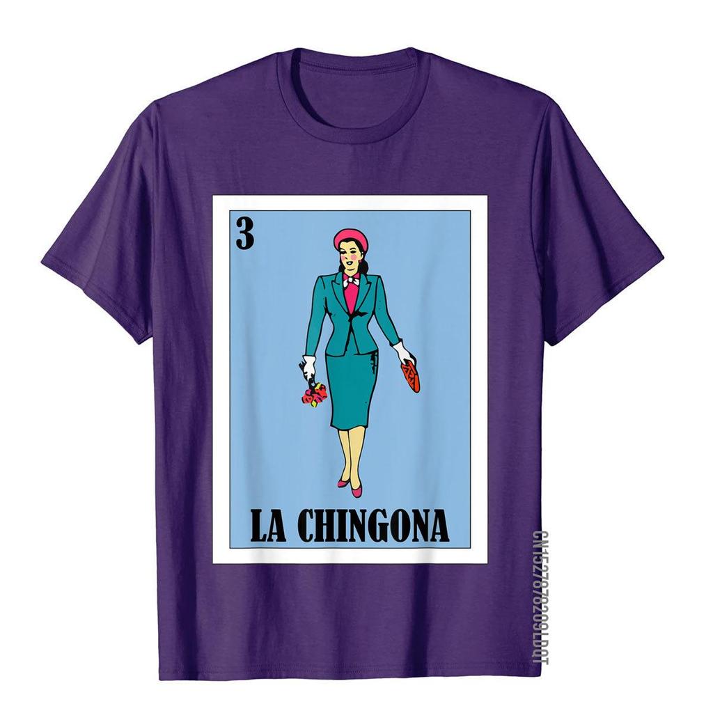 Подарок-лотерея La Chingona Мексиканская лотерея La Chingona Футболка Классические футболки в китайском стиле Хлопковая унисекс футболка Молодежная