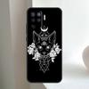 Чехол для OPPO A96 A76 A16 A5 A6 Pro A15 A17 A57 A18 A38 A58 A78 A98 A54 A74 A94 A40 A60 A80 с рисунком Луна Таро Кот-Ведьма