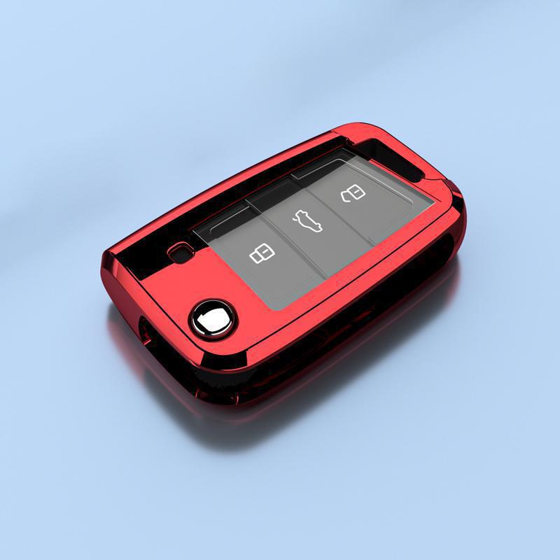 Роскошный чехол для ключей для Volkswagen Lamando 2015-2021 - Складной дизайн для мужчин и женщин