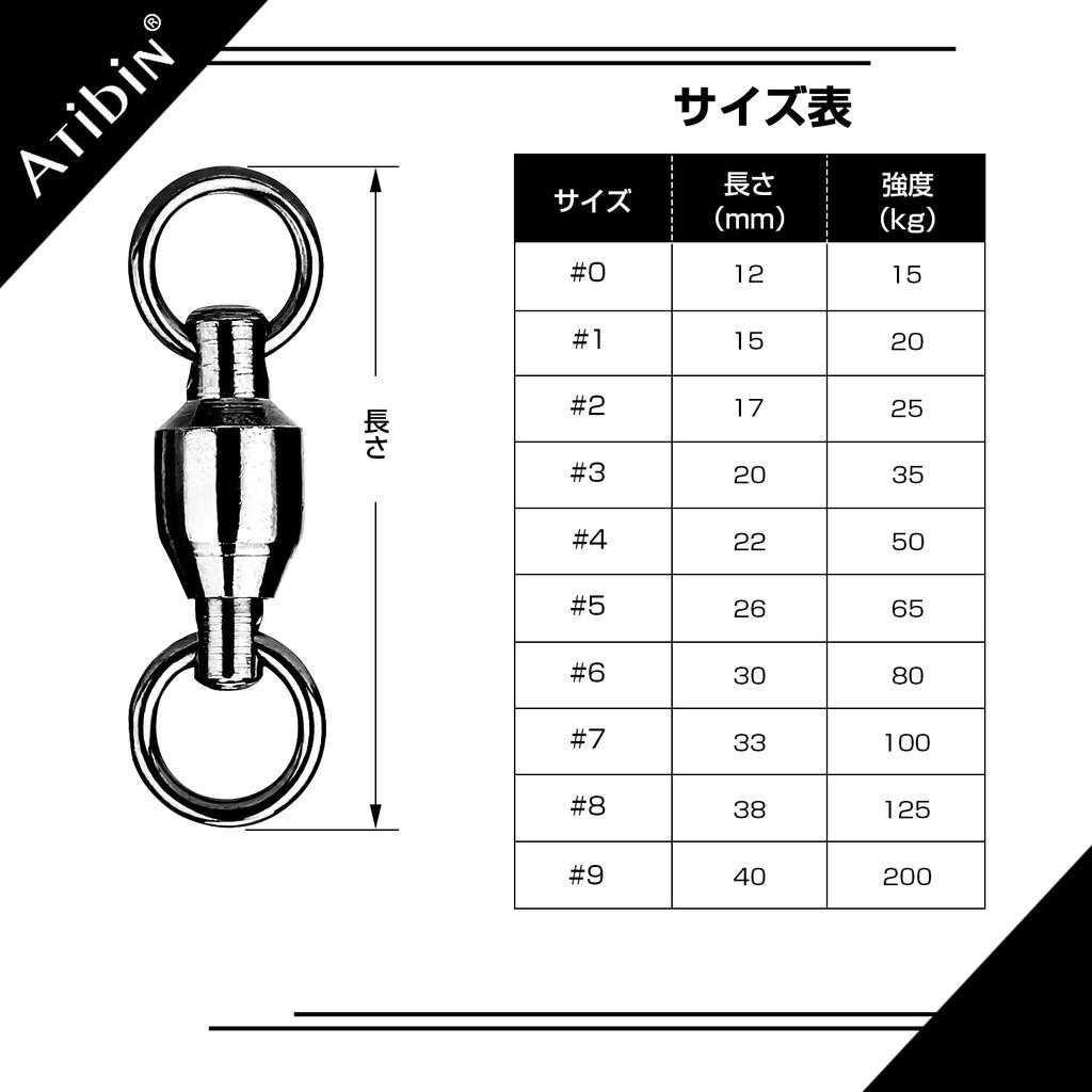 Atibin Джиггинг Нержавеющая сталь Высокопрочный Подшипниковый Застежка Приманка для Луфаря Ручей 50 кг Вертлюги, Набор 25 штук, Вертлюги, Вертлюги, Рыбалка, Рыбалка,