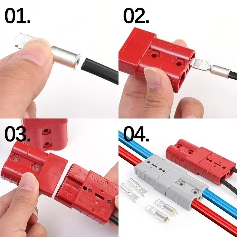 2 Pin Power Connector 50A 120A 175A High Current Quick Cable Connector Battery DC Power Charging Plug Forklift Car