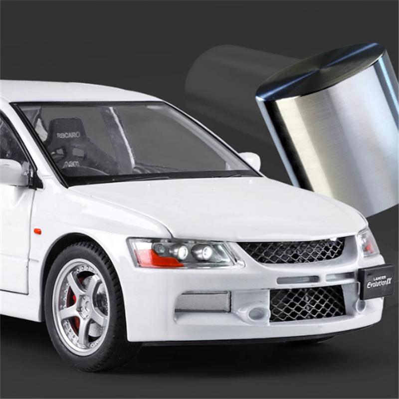 1/24 Модель спортивного автомобиля из сплава Mitsubishi Lancer Evolution Литые металлические гоночные автомобили Модель автомобиля Звук и свет Детские игрушки Подарок
