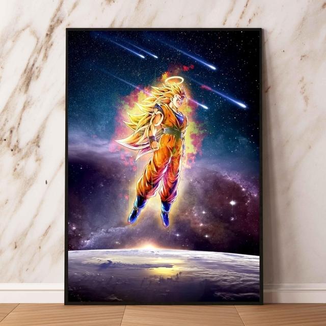 Плакаты и картины, комиксы Сон Гоку Какарот, картинки, друзья, подарки, украшения для детской спальни, печать высокого разрешения