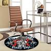 1pc Stronger Every Day Gym Motivation Round Carpet Office Chair Mat, Anime Design, Non Slip Rug for Home Decor