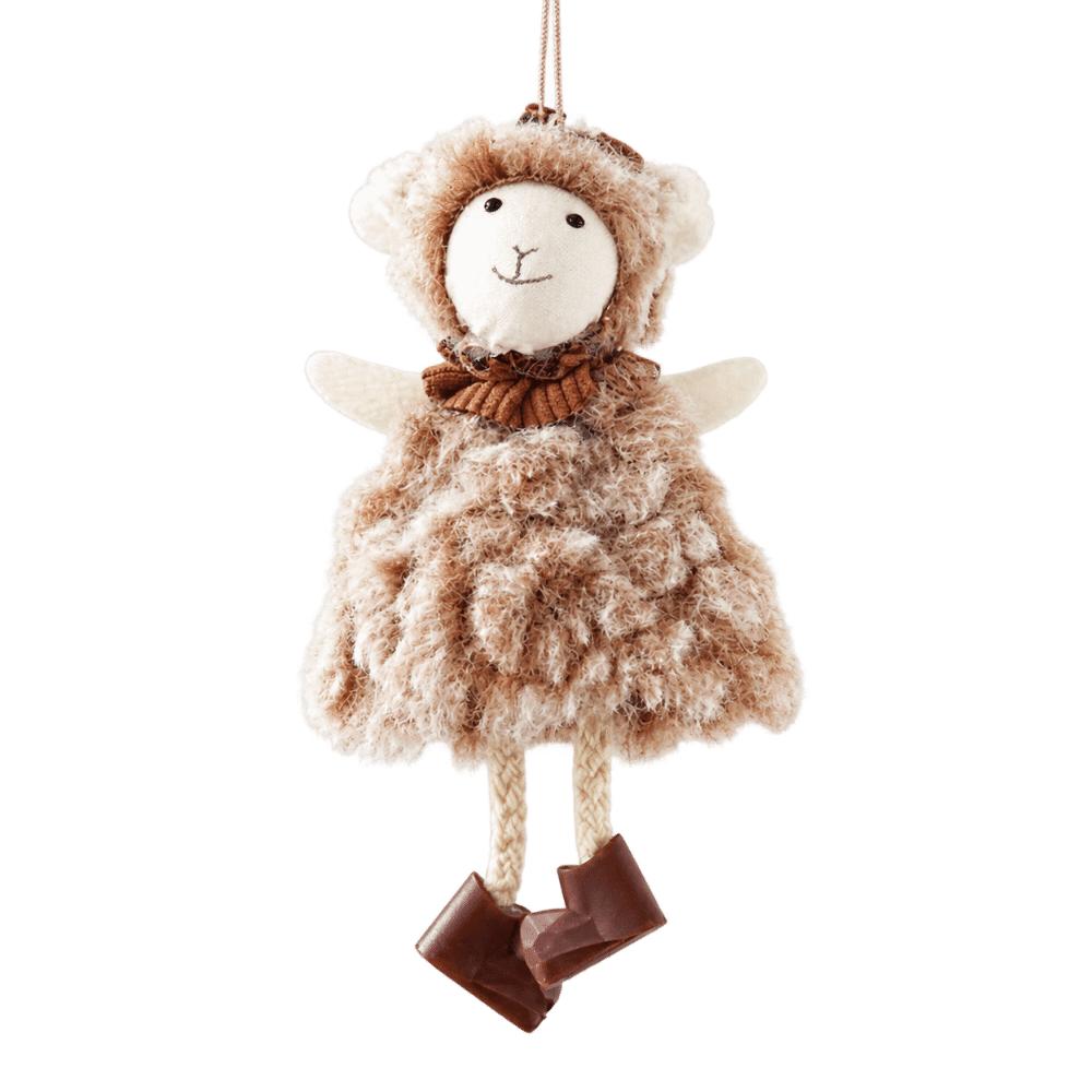 Curly Fur Little Lamb Hanging Pendant Window Decor New Year Xmas Decoration Christmas