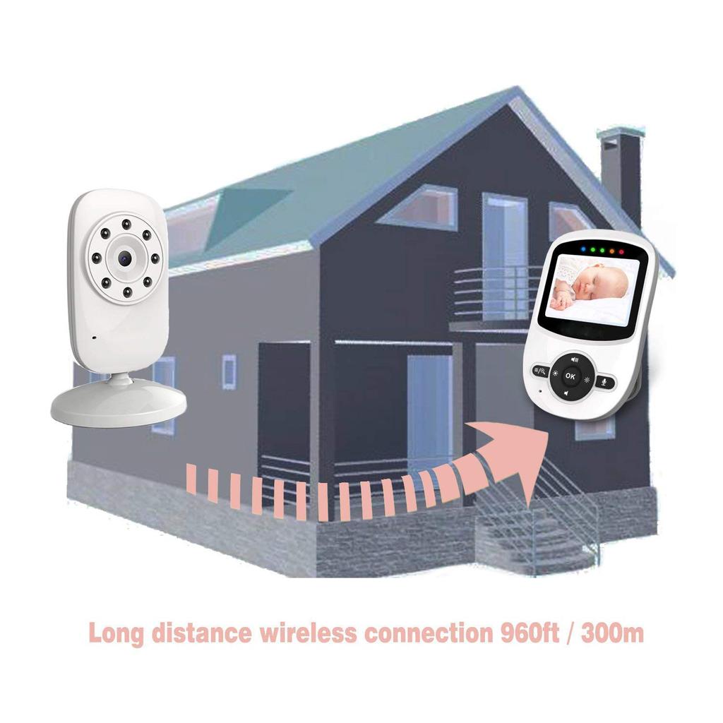 2,4 ГГц цифровая беспроводная система внутренней безопасности 2,4-дюймовый TFT ЖК-монитор для младенцев 2X зум видеокамера системы сигнализации для няни