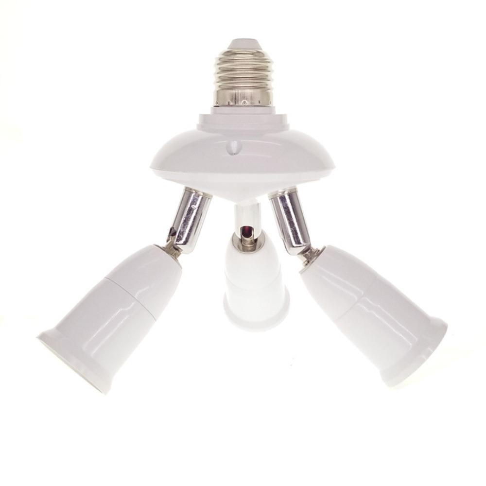 3 in 1 E27 Light Bulb Socket Adapter 85-265V E27 Splitter Socket Adapter Home Office Lighting