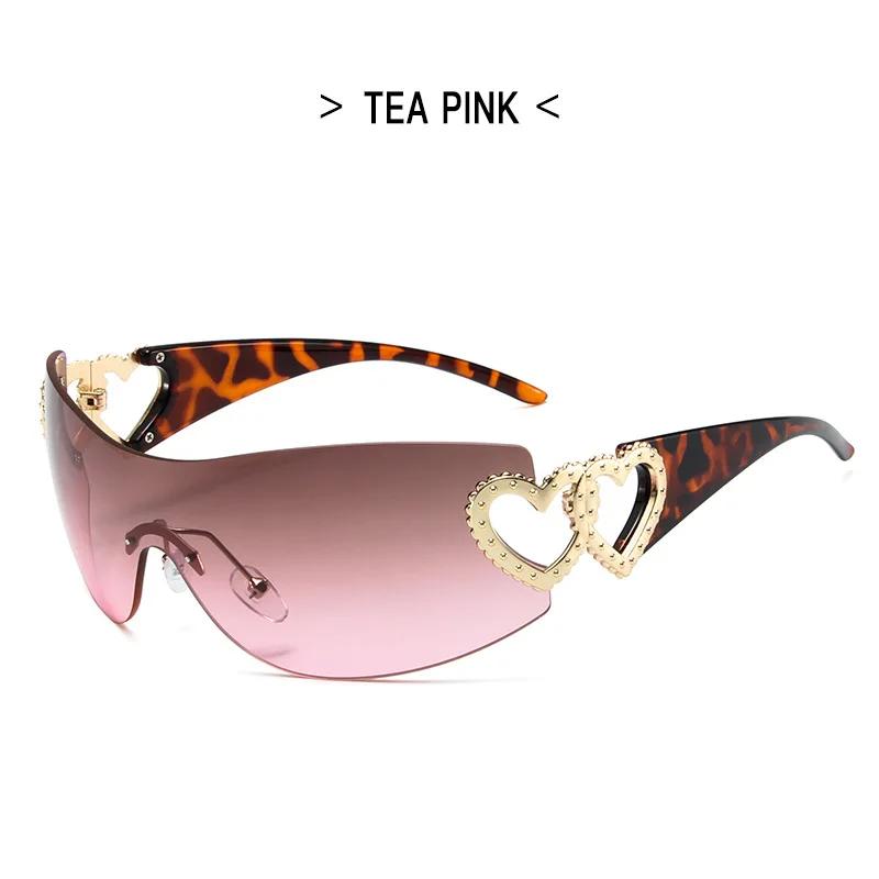 New Women Fashion Sun Glasses Outdoor Sun Protection Glasses Frameless Sunglasses Women Future Eyeglass Sports Glasses Uv400