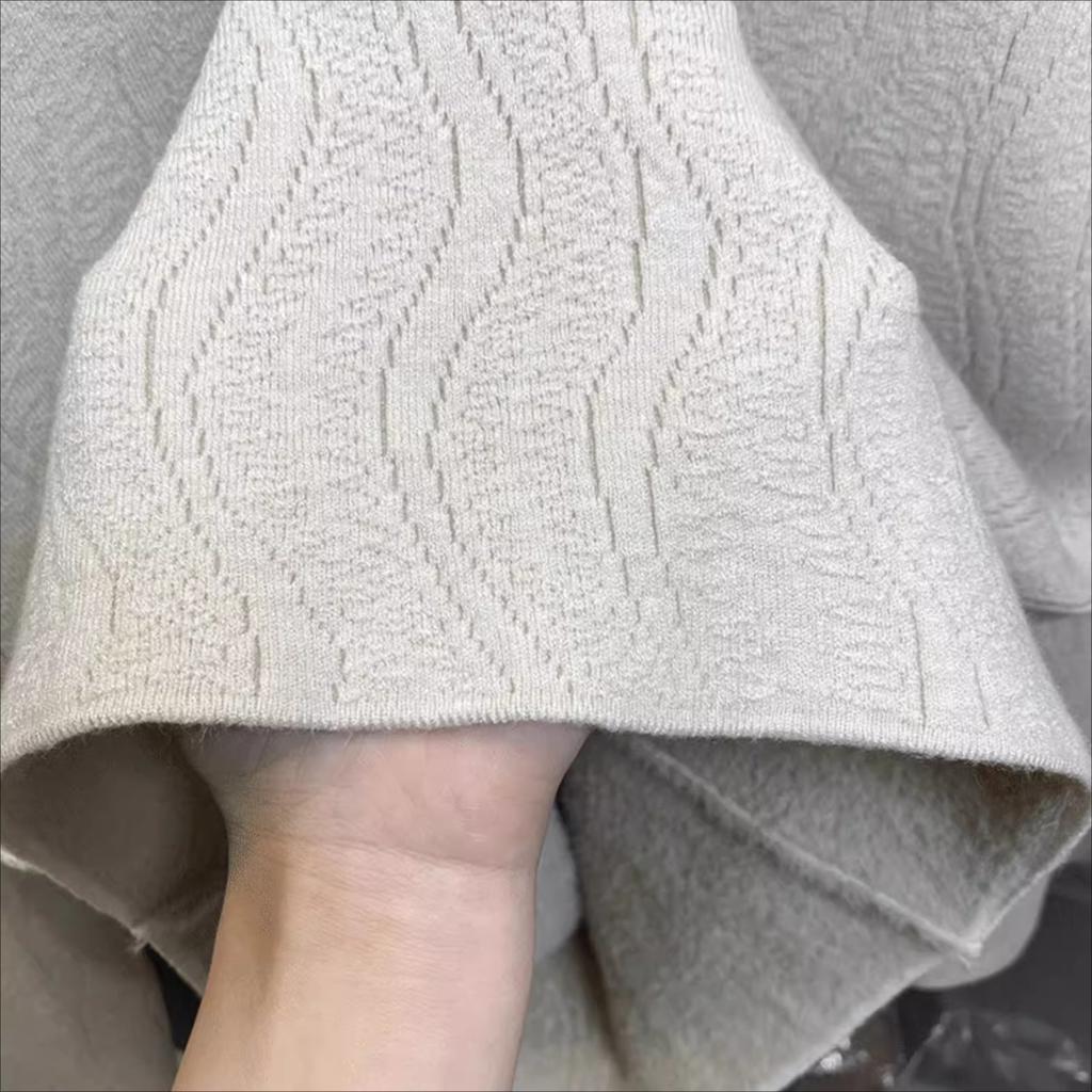 Цельный бархатный свитер, женский толстый бархатный пуловер, полувысокий ворот, вязаный свитер, внутренний топ, модный на осень и зиму