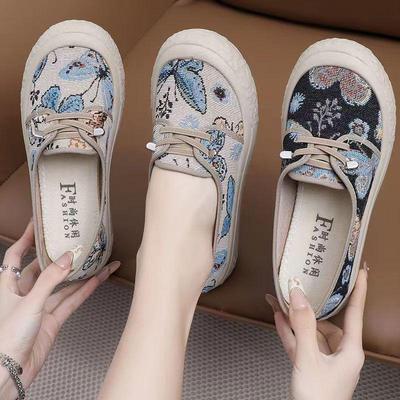 Женская уличная нескользящая амортизирующая спортивная обувь - Повседневные кроссовки для бадминтона на мягкой подошве в стиле старого Пекина