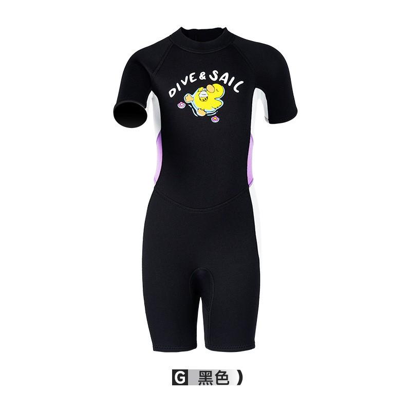 Kids 2.5mm Neoprene Wetsuit Short Sleeve Full Body Swimwear Snorkeling Surfing Swimming Warmth Protection