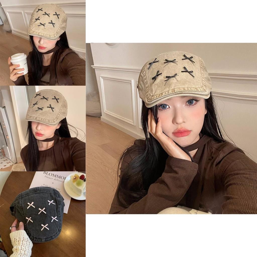 Cozy And Stylish Bow Tie Beret For Women Comfortably Warm All Year Round