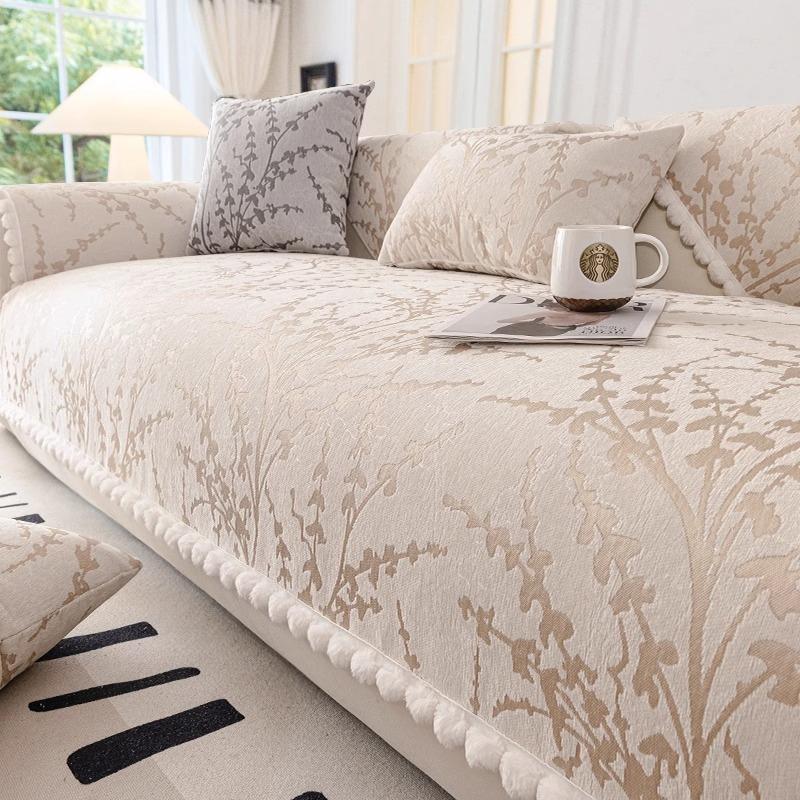 Подушка для дивана из синели, универсальный противоскользящий кожаный чехол для дивана, минималистичный ретро-стиль, чехлы для сидений, тканевые полотенца