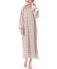 ON NISHIKI Long Open Viyella Long Nightgown X White Women's Pajamas, Sleeve, 100% Cotton, Front, Spring/Autumn, Skin-Friendly Fabric, Length,