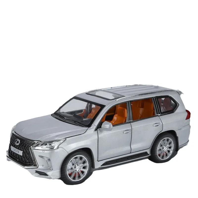 LGS2 Литье под давлением 1/24 LEXUS LX570 Внедорожник Модель Автомобиля Литье из Сплава Игрушки Транспортные Средства Дети Мальчики Подарок Коллекция Домашний Декор Миниатюрный Автомобиль