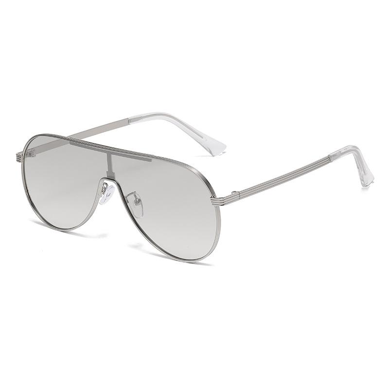 New Metallic Texture Fashionable And Versatile Retro Sunglasses - Uv-protective Sunglasses 2524