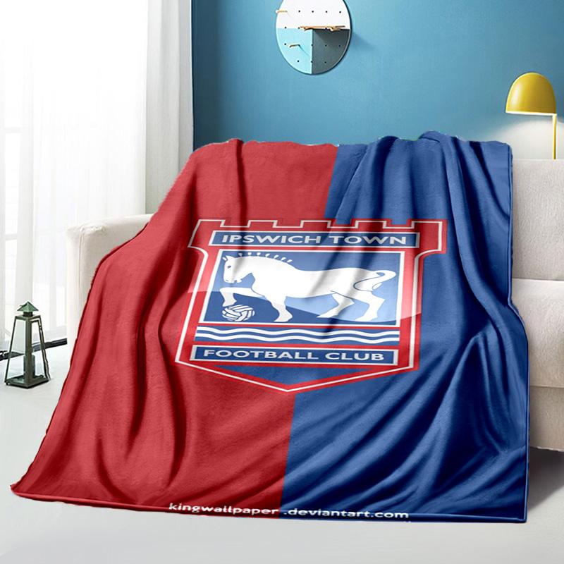 Town Football Club Crest Printed Throws Blanket Soft Flannel Blankets for Couch Bed Gifts for Men Women Picnic blanket Christmas gifts