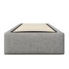 90*200cm Upholstered Bed, Platform Bed, Upholstered Bed without Headboard, with Hydraulic Storage and a Drawer, without Mattress, Grey