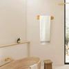 Waterproof Bamboo Wooden Towel Rack Adhesive Towel Shelf Durable No Drill Shelf  Bathroom